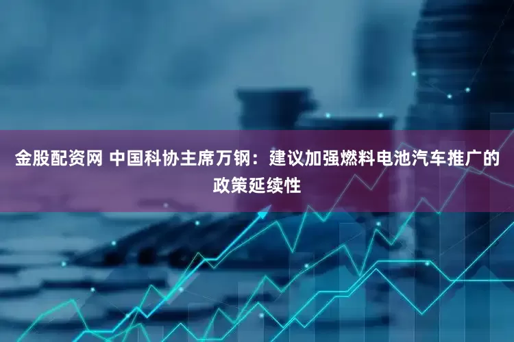 金股配资网 中国科协主席万钢：建议加强燃料电池汽车推广的政策延续性