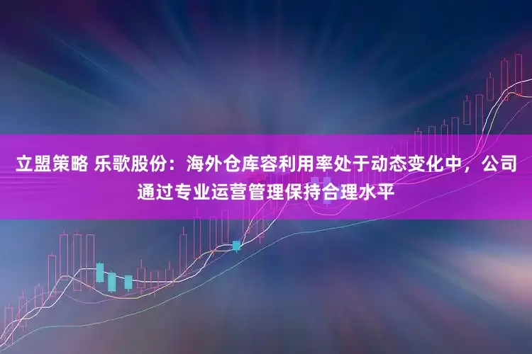 立盟策略 乐歌股份：海外仓库容利用率处于动态变化中，公司通过专业运营管理保持合理水平