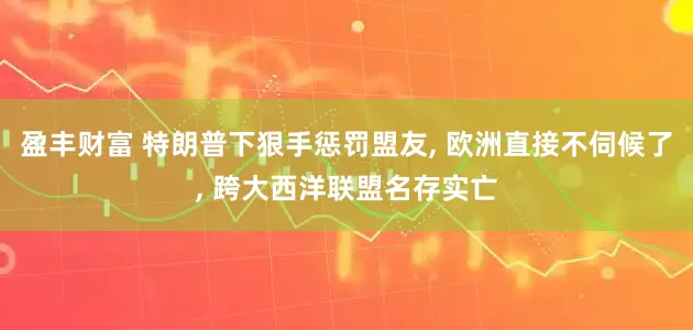 盈丰财富 特朗普下狠手惩罚盟友, 欧洲直接不伺候了, 跨大西洋联盟名存实亡